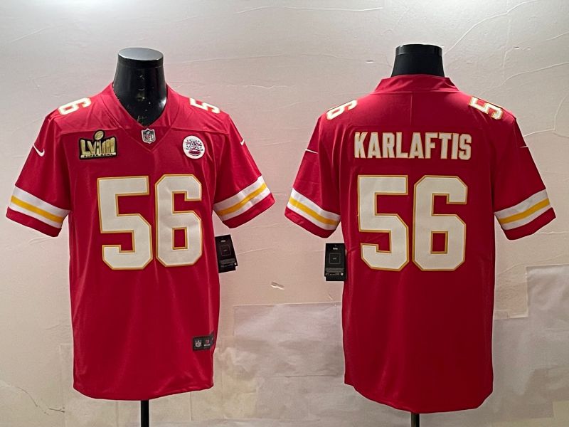 Men Kansas City Chiefs #56 Karlaftis Red Second generations Nike 2025 Vapor Limited NFL Jersey style 4